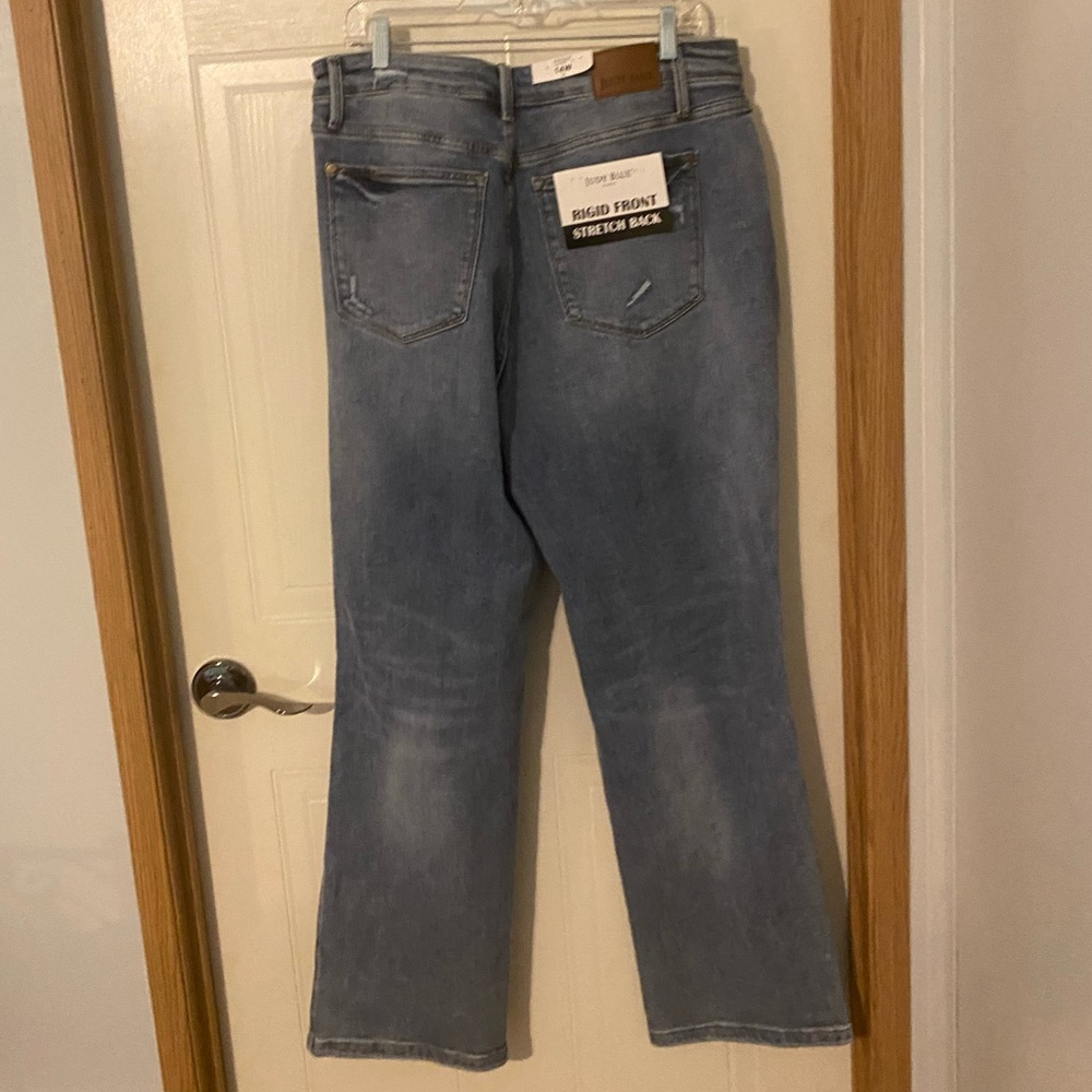 Judy Blue High-Rise Dad Jean Distressed Cris Cross
Waistband Light Wash - Picture 3 of 16
